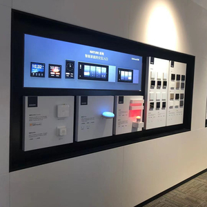 智能开关展板展示架演示台智能家居烤漆展架定做pvc墙壁开关展板