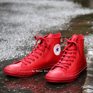 日版匡威converse 100周年限定 防水高帮男女板鞋雨鞋