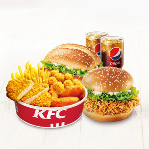 kfc原味鸡双人套餐肯德基全家桶奥堡辣堡汉堡单人套餐兑换券代下