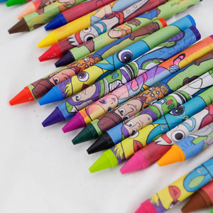 玩具总动员蜡笔儿童文具公主擎天柱狮子王画笔外贸涂色24色彩笔