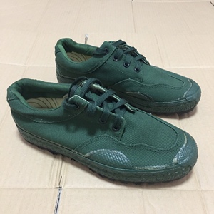 正品公发老式01作训鞋橄榄绿劳保工地工作胶鞋军训训练低帮解放鞋