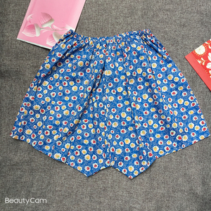 中老年女款纯棉布短裤 平脚裤内裤纯棉 花布妈妈奶奶裤头四角短裤