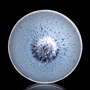 正品 建阳建盏 原矿鹧鸪斑油滴盏品茗杯功夫茶杯 余国彬全手工