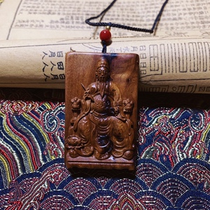 雷击枣木文昌帝君像文曲星吊坠挂件男女雷劈木道家神像