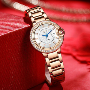 正品格雅新品璀璨人生系列真钻镶嵌蓝晶石防水女士腕表女子的手表