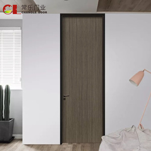 窄边极简铝框门铝木生态木门卧室套装室内免漆房间门通顶超高西安