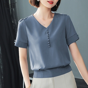女款短袖雪纺上衣-淘宝拼多多热销女款短袖雪纺上衣货源拿货