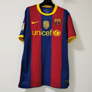 100分正品全新带牌巴萨1011赛季主场球迷版球衣普约尔382354 486