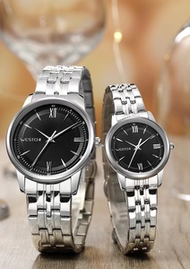 表westchi时尚石英机芯水钻情侣表瑞士女款男款手表6174东方魔丝