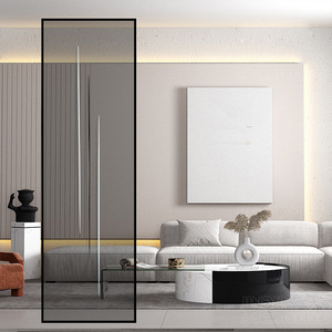 轻奢极简玻璃屏风小户型入户玄关隔断墙卧室遮挡简约现代客厅家用
