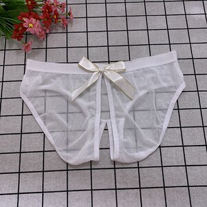 透明内裤全走光开叉内裤女开档诱惑免脱情趣床上调情透明网纱激情