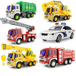 儿童云梯消防车救火玩具车 惯性救援工程车大号音乐儿童模型汽车