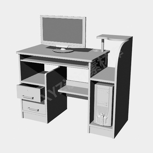 电脑桌带抽屉书房卧室电脑桌犀牛家具模型rhino/c4d/maya/max素材