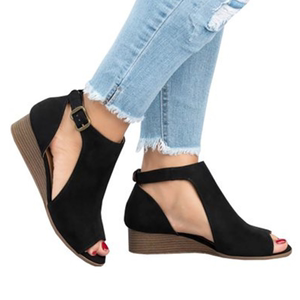 2018 Ladies flat toe sandals wedge women summer shoes女凉鞋