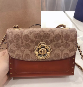 正品coach蔻驰山茶花 18 parker单肩包斜挎包