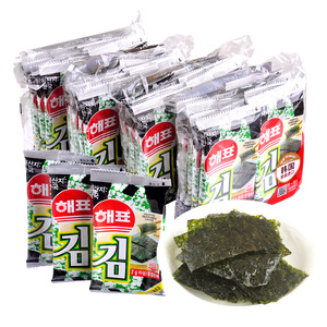 韩国进口海牌海苔片32包原味芥末味寿司包饭即食烤紫菜零食片