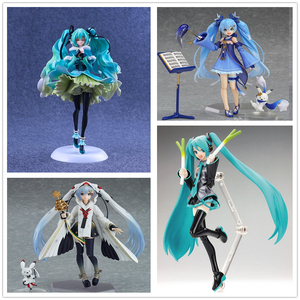 动漫miku初音未来丹顶鹤 雪初音 仙鹤q版粘土人可动手办摆件模型