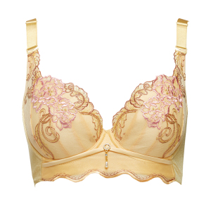 贝佳人正品薄款透气大码女士内衣花朵刺绣调整型聚拢b91173文胸