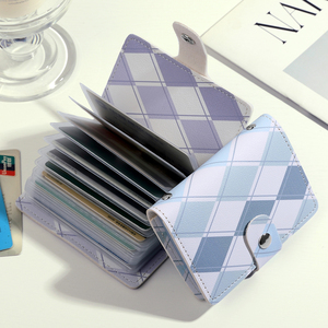 小巧卡包女精致简约高档证件包大容量多卡位菱格防消磁信用卡套