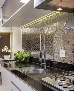 镜面不锈钢马赛克三角形,电视背景墙,玄关,酒吧,ktv,马赛克