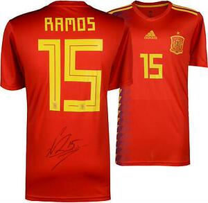 拉莫斯签名球衣