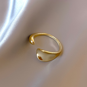 简约素圈戒指女设计小众时尚开口戒个性指环日韩网红高级感食指戒