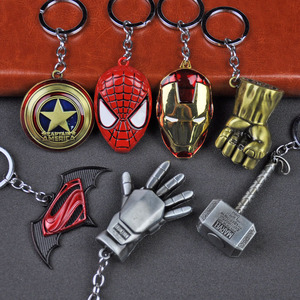 复仇者美国队长雷神之锤拳头金属钥匙扣汽车挂件创意礼品包包饰品