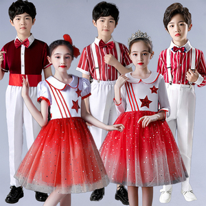 六一儿童节童声大合唱团演出服中小学生男女诗歌朗诵舞蹈表演服装