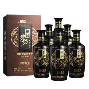 贵州绵柔酱香白酒慎初烧坊·慎思52度20年传世精品500ml*6