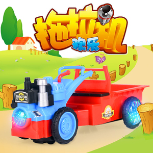 新款电动手扶拖拉机儿童玩具仿真农夫车小汽车声光音乐充电小男孩