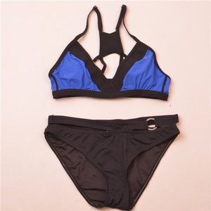 欧美孤品无钢托无胸垫比基尼套装bikini 海边沙滩泳衣女