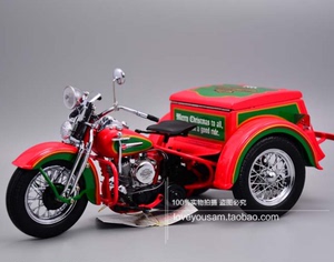 富兰克林 1：10 哈雷 正三轮摩托 2004圣诞版 合金限量摩托车模型