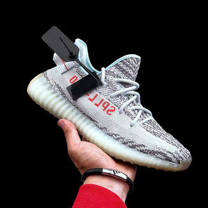 yezi yeezy椰子350可燃冰踩屎感真爆冰蓝斑马满天星休闲莆田鞋男