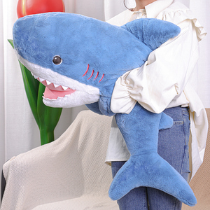 可爱鲨鱼玩偶床上抱枕女生睡觉毛绒玩具男款公仔娃娃女孩生日礼物