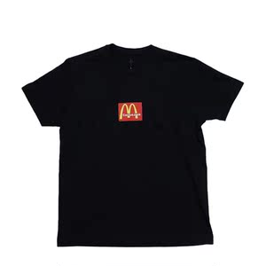 ts travis scott x mcdonalds 麦当劳联名 logo 男女情侣短袖t恤
