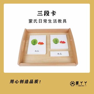 蒙氏语言教具三段卡