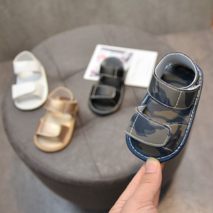 夏季婴儿学步鞋宝宝软皮软底透气6-12个月防滑软胶底鞋凉鞋0-1岁