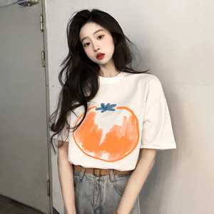 学生夏季2022新款宽松原宿风短袖t恤 棋盘格阔腿裤子ins潮675人付款