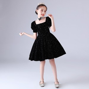 春季女童黑裙子