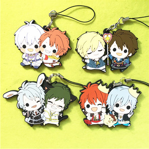 茶猫屋日本原单散货动漫周边idolish 7双人组橡胶挂件满百包邮