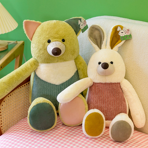 可爱丛林三兄弟玩偶狐狸兔子小熊公仔毛绒玩具男女孩陪伴娃娃礼物