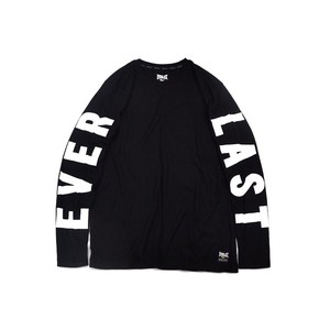美国拳击运动everlast棉质打底衫长袖t恤宽松运动圆领上衣潮印花