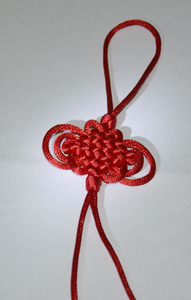 中国结纯手工制作四号线复翼盘长结挂件红黄色10个起批发1.5元/个