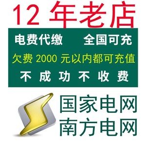 代缴全国电费北京/天津/上海/广东/河北/河南/江西全国智能500元
