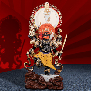 三漫陀秽迹金刚铜鎏金彩绘佛像西藏摆件大力威怒护法家用佛堂摆件