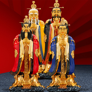 三漫陀纯铜四大天师神像张天师张道陵葛玄萨守坚许旌阳像道教摆件
