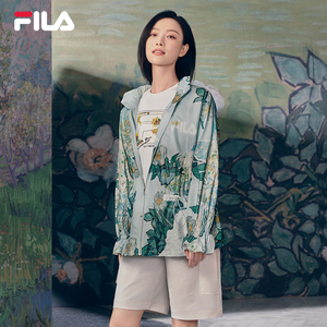 fila 斐乐官方女子时尚套装2022夏季外套t恤短裤休闲运动套装女