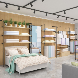 展示架吊料架子枕头样品家纺陈列四件套货架卡床上用品夏被窗帘店