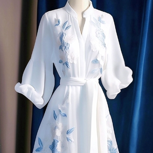 新中式改良版旗袍夏季中国风汉服少女年轻款修腰显瘦高级感连衣裙