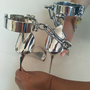 百夫长情趣用品不锈钢带锁链高跟鞋夜店钢管舞鞋子调教男女